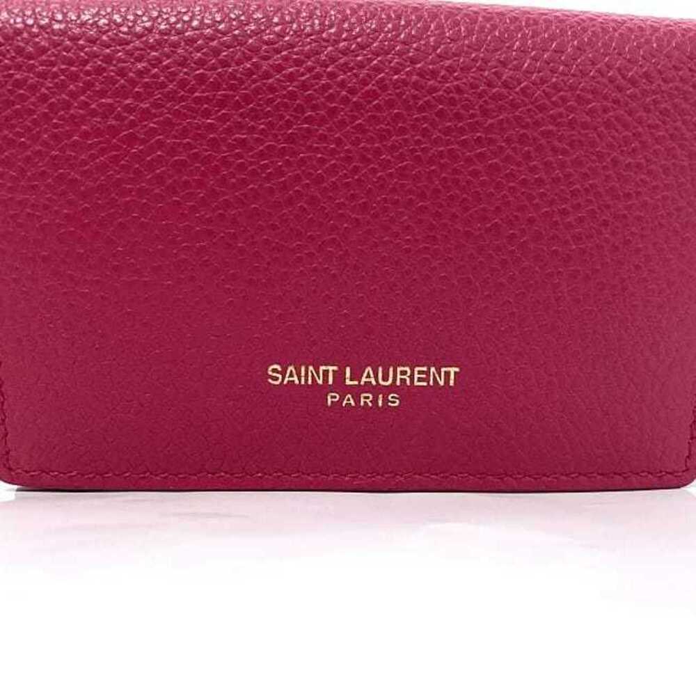 Saint Laurent Trifold Wallet Pink 459784 B680J 5619 Grain Leather SAINT LAURE... - Picture 4 of 10